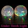Natural Multi Color Opal 1.74 Ct. 2 Pcs Round Cabochon Shape 7 Mm Gemstones Natural Multi Color Opal 1.74 Ct. 2 Pcs Round Cabochon Shape 7 Mm Gemstones