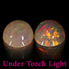 Natural Multi Color Opal 2.07 Ct. 2 Pcs Round Cabochon Shape 7.3 Mm Gemstones Natural Multi Color Opal 2.07 Ct. 2 Pcs Round Cabochon Shape 7.3 Mm Gemstones