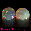 Natural Multi Color Opal 1.65 Ct. 2 Pcs Round Cabochon Shape 6.8 Mm Gemstones Natural Multi Color Opal 1.65 Ct. 2 Pcs Round Cabochon Shape 6.8 Mm Gemstones