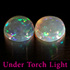 Natural Multi Color Opal 1.58 Ct. 2 Pcs Round Cabochon Shape 7.1 Mm Gemstones Natural Multi Color Opal 1.58 Ct. 2 Pcs Round Cabochon Shape 7.1 Mm Gemstones