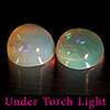 Natural Multi Color Opal 1.87 Ct. 2 Pcs Round Cabochon Shape 7.1 Mm Gemstones Natural Multi Color Opal 1.87 Ct. 2 Pcs Round Cabochon Shape 7.1 Mm Gemstones
