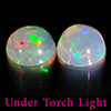 Natural Multi Color Opal 1.48 Ct. 2 Pcs Round Cabochon Shape 6.9 Mm Gemstones Natural Multi Color Opal 1.48 Ct. 2 Pcs Round Cabochon Shape 6.9 Mm Gemstones