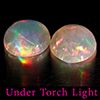 Natural Multi Color Opal 1.29 Ct. 2 Pcs Round Cabochon Shape 6.9 Mm Gemstones Natural Multi Color Opal 1.29 Ct. 2 Pcs Round Cabochon Shape 6.9 Mm Gemstones