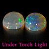 Natural Multi Color Opal 1.69 Ct. 2 Pcs Round Cabochon Shape 7.1 Mm Gemstones Natural Multi Color Opal 1.69 Ct. 2 Pcs Round Cabochon Shape 7.1 Mm Gemstones