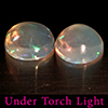 Natural Multi Color Opal 1.31 Ct. 2 Pcs Round Cabochon Shape 6.8 Mm Gemstones Natural Multi Color Opal 1.31 Ct. 2 Pcs Round Cabochon Shape 6.8 Mm Gemstones