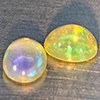 Natural Multi-Color Play Of Colour Opal 1.25 Ct. 2 Pcs Oval Cabochon Shape 7 x 5.5 Mm Gemstones Natural Multi-Color Play Of Colour Opal 1.25 Ct. 2 Pcs Oval Cabochon Shape 7 x 5.5 Mm Gemstones