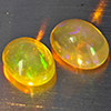 Natural Multi-Color Play Of Colour Opal 1.55 Ct. 2 Pcs Oval Cabochon Shape 7.6 x 5.8 Mm Gemstones Natural Multi-Color Play Of Colour Opal 1.55 Ct. 2 Pcs Oval Cabochon Shape 7.6 x 5.8 Mm Gemstones