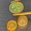 Natural Multi-Color Play Of Colour Opal 1.62 Ct. 3 Pcs Oval Cabochon Shape 6.8 x 5 Mm Gemstones Natural Multi-Color Play Of Colour Opal 1.62 Ct. 3 Pcs Oval Cabochon Shape 6.8 x 5 Mm Gemstones