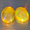Natural Multi-Color Play Of Colour Opal 1.18 Ct. 2 Pcs Oval Cabochon Shape 7.5 x 5.4 Mm Gemstones Natural Multi-Color Play Of Colour Opal 1.18 Ct. 2 Pcs Oval Cabochon Shape 7.5 x 5.4 Mm Gemstones