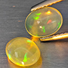 Natural Multi-Color Play Of Colour Opal 1.81 Ct. 2 Pcs Oval Cabochon Shape 7.7 x 6 Mm Gemstones Natural Multi-Color Play Of Colour Opal 1.81 Ct. 2 Pcs Oval Cabochon Shape 7.7 x 6 Mm Gemstones
