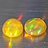 Natural Multi-Color Play Of Colour Opal 0.89 Ct. 2 Pcs Round Cabochon Shape 5.3 Mm Gemstone Ethiopia Natural Multi-Color Play Of Colour Opal 0.89 Ct. 2 Pcs Round Cabochon Shape 5.3 Mm Gemstone Ethiopia