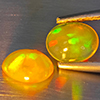 Natural Multi-Color Play Of Colour Opal 0.88 Ct. 2 Pcs Oval Cabochon Shape 6.5 x 5.5 Mm Gemstones Natural Multi-Color Play Of Colour Opal 0.88 Ct. 2 Pcs Oval Cabochon Shape 6.5 x 5.5 Mm Gemstones