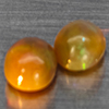 Natural Multi Color Play Of Colour Opal 1.50 Ct. 2 Pcs Oval Cabochon Shape Gemstones From Ethiopia