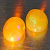 Natural Multi Color Play Of Colour Opal 1.60 Ct. 2 Pcs Oval Cabochon Shape Gemstones From Ethiopia