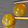 Natural Multi Color Play Of Colour Opal 1.62 Ct. 2 Pcs Mixed Cabochon Shape Gemstones
