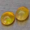 Natural Multi Color Play Of Colour Opal 1.45 Ct. 2 Pcs Oval Cabochon Shape Gemstones From Ethiopia