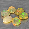 Natural Multi Color Play Of Colour Opal 1.75 Ct. 6 Pcs Oval Cabochon Shape Gemstones From Ethiopia Natural Multi Color Play Of Colour Opal 1.75 Ct. 6 Pcs Oval Cabochon Shape Gemstones From Ethiopia