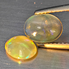 Natural Multi Color Play Of Colour Opal 1.15 Ct. 2 Pcs Oval Cabochon Shape Gemstones From Ethiopia