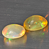 Natural Multi Color Play Of Colour Opal 1.05 Ct. 2 Pcs Oval Cabochon Shape Gemstones From Ethiopia
