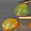 Natural Multi Color Play Of Colour Opal 0.97 Ct. 2 Pcs Oval Cabochon Shape Gemstones From Ethiopia