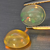 Natural Multi Color Play Of Colour Opal 1.62 Ct. 2 Pcs Oval Cabochon Shape Gemstones From Ethiopia