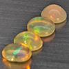 Natural Multi Color Play Of Colour Opal 1.81 Ct. 4 Pcs Oval Cabochon Shape Gemstones From Ethiopia