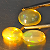 Natural Multi Color Opal 1.74 Ct. 3 Pcs Oval Cabochon Shape 7 x 5.8 Mm Gemstones From Ethiopia