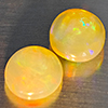 Natural Multi Color Opal 1.42 Ct. 2 Pcs Oval Cabochon Shape 7.7 x 6.4 Mm Gemstones From Ethiopia