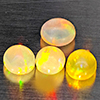 Natural Multi Color Opal 1.45 Ct. 4 Pcs Oval Cabochon Shape 5.3 x 4.4 Mm Gemstones From Ethiopia