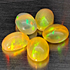 Natural Multi Color Opal 2.33 Ct. 5 Pcs Oval Cabochon Shape 6.3 x 4.2 Mm Gemstones From Ethiopia