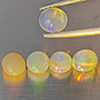 Natural Multi Color Opal 1.82 Ct. 5 Pcs Oval Cabochon Shape 5.3 x 5 Mm Gemstones From Ethiopia