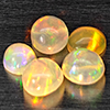 Natural Multi Color Opal 1.16 Ct. 5 Pcs Mixed Cabochon Shape Gemstones From Ethiopia