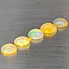 Natural Multi Color Opal 2.04 Ct. 5 Pcs Oval Cabochon Shape 6.1 x 5.5 Mm Gemstones From Ethiopia