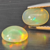 Natural Multi Color Opal 1.27 Ct. 2 Pcs Oval Cabochon Shape 7.5 x 5.3 Mm Gemstones From Ethiopia