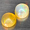 Natural Multi Color Opal 1.05 Ct. 2 Pcs Oval Cabochon Shape 7.2 x 5.3 Mm Gemstones From Ethiopia