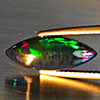 Natural Multi Color Play Of Colour Opal Gemstones 1.95 Ct. Marquise Cabochon Shape 17.8 x 6.9 Mm. Natural Multi Color Play Of Colour Opal Gemstones 1.95 Ct. Marquise Cabochon Shape 17.8 x 6.9 Mm.