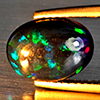 Natural Multi Color Play Of Colour Opal Gemstones 1.68 Ct. Oval Cabochon Shape 11.1 x 8.3 Mm. Natural Multi Color Play Of Colour Opal Gemstones 1.68 Ct. Oval Cabochon Shape 11.1 x 8.3 Mm.