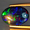 Natural Multi Color Play Of Colour Opal Gemstones 1.05 Ct. Oval Cabochon Shape 13 x 9.5 Mm. Natural Multi Color Play Of Colour Opal Gemstones 1.05 Ct. Oval Cabochon Shape 13 x 9.5 Mm.