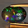 Natural Multi Color Play Of Colour Opal Gemstones 3.57 Ct. Oval Cabochon Shape 13.8 x 10.1 Mm. Natural Multi Color Play Of Colour Opal Gemstones 3.57 Ct. Oval Cabochon Shape 13.8 x 10.1 Mm.