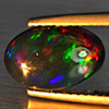 Natural Multi Color Play Of Colour Opal Gemstones 1.61 Ct. Oval Cabochon Shape 11.8 x 8.2 Mm. Natural Multi Color Play Of Colour Opal Gemstones 1.61 Ct. Oval Cabochon Shape 11.8 x 8.2 Mm.