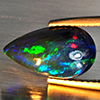 Natural Multi Color Play Of Colour Opal Gemstones 2.08 Ct. Pear Cabochon Shape 13.5 x 8 Mm. Natural Multi Color Play Of Colour Opal Gemstones 2.08 Ct. Pear Cabochon Shape 13.5 x 8 Mm.
