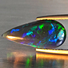 Natural Multi Color Play Of Colour Opal Gemstones 1.75 Ct. Pear Cabochon Shape 19 x 8.3 Mm. Natural Multi Color Play Of Colour Opal Gemstones 1.75 Ct. Pear Cabochon Shape 19 x 8.3 Mm.