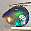 Natural Multi Color Play Of Colour Opal Gemstones 1.90 Ct. Pear Cabochon Shape 11.7 x 9.1 Mm. Natural Multi Color Play Of Colour Opal Gemstones 1.90 Ct. Pear Cabochon Shape 11.7 x 9.1 Mm.