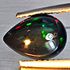 Natural Multi Color Play Of Colour Opal Gemstones 1.23 Ct. Pear Cabochon Shape 9.9 x 7.1 Mm. Natural Multi Color Play Of Colour Opal Gemstones 1.23 Ct. Pear Cabochon Shape 9.9 x 7.1 Mm.