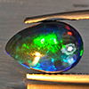 Natural Multi Color Play Of Colour Opal Gemstones 1.23 Ct. Pear Cabochon Shape 12 x 6.9 Mm. Natural Multi Color Play Of Colour Opal Gemstones 1.23 Ct. Pear Cabochon Shape 12 x 6.9 Mm.