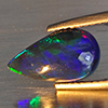 Natural Multi Color Play Of Colour Opal Gemstones 1.55 Ct. Pear Cabochon Shape 12.6 x 7.3 Mm. Natural Multi Color Play Of Colour Opal Gemstones 1.55 Ct. Pear Cabochon Shape 12.6 x 7.3 Mm.