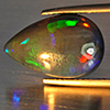 Natural Multi Color Play Of Colour Opal Gemstones 4.38 Ct. Pear Cabochon Shape 17.2 x 11 Mm. Natural Multi Color Play Of Colour Opal Gemstones 4.38 Ct. Pear Cabochon Shape 17.2 x 11 Mm.