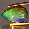 Natural Multi Color Play Of Colour Opal Gemstones 3.84 Ct. Pear Cabochon Shape 15.4 x 10.1 Mm. Natural Multi Color Play Of Colour Opal Gemstones 3.84 Ct. Pear Cabochon Shape 15.4 x 10.1 Mm.