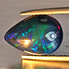 Natural Multi Color Play Of Colour Opal Gemstones 2.88 Ct. Pear Cabochon Shape 14 x 10 Mm. Natural Multi Color Play Of Colour Opal Gemstones 2.88 Ct. Pear Cabochon Shape 14 x 10 Mm.