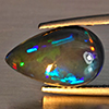 Natural Multi Color Play Of Colour Opal Gemstones 3.26 Ct. Pear Cabochon Shape 14.5 x 9 Mm. Natural Multi Color Play Of Colour Opal Gemstones 3.26 Ct. Pear Cabochon Shape 14.5 x 9 Mm.